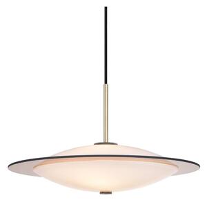 Halo Design 743629 - Závesný luster na lanku ORBIT 3xG9/7W/230V, priemer 40 cm, biela/mosadz/dymové sklo