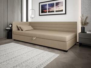 Čalúnená posteľ 100x195 KASANDRA PLUS 1 s úložným priestorom - hnedá