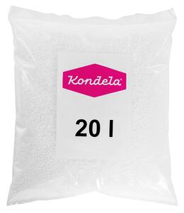 KONDELA Náplň do sedacích vakov, EPS polystyrénové guľôčky, balenie 20 l