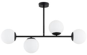 Luster na tyči GLORIS 4xE14/10W/230V čierny