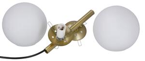Luster na lanku DUO 2xE14/40W/230V zlatá/čierna