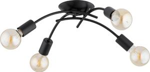 Prisadený luster TORIZO 4xE27/15W/230V čierny
