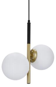Luster na lanku DUO 2xE14/40W/230V zlatá/čierna