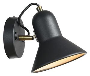 Nástenné bodové svietidlo ASTAMA 1xE27/40W/230V čierna/mosadz