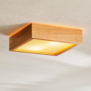 Stropné svietidlo Quatro DR drevený rám, 30,5 cm