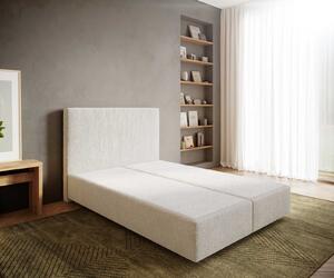 DELIFE Boxspring posteľ Dream-Well 140x200 cm bouclé krémovo biela