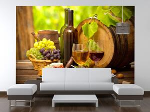 Gario Fototapeta Červené a biele víno Veľkosť: 200 x 135 cm, Materiál: Latexová
