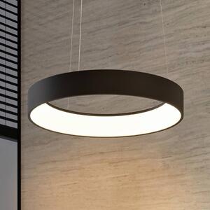 Arcchio LED závesná lampa Aleksi, Ø 60 cm, čierna, kov,, Čierna, Kuchyňa, kov, Moderný, Závesné svietidlo