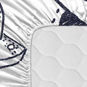 Čierno-biela elastická bavlnená plachta Mr. Fox Starspace, 70 x 140 cm