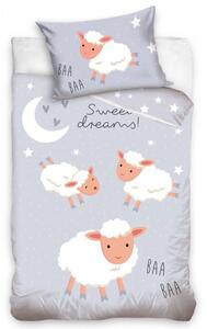 TipTrade s.r.o. Obliečky do postieľky Ovečky Sweet Dreams 100x135, 40x60 cm
