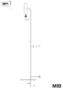 Nordlux MIB6 | stojacie LED svietidlo s výškou 141cm Farba: Biela