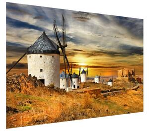 Gario Fototapeta Veterné mlyny v Španielsku Veľkosť: 95 x 205 cm, Materiál: Samolepiaca