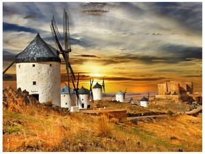 Fototapeta Veterné mlyny v Španielsku Materiál: Samolepiaca, Rozmery: 200 x 135 cm