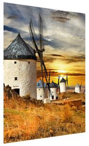 Gario Fototapeta Veterné mlyny v Španielsku Veľkosť: 95 x 205 cm, Materiál: Samolepiaca