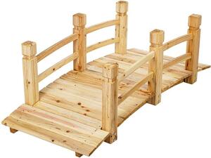Záhradný drevený mostík XXL, 150 x 67 x 55 cm,nosnosť 150 kg