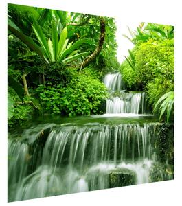 Gario Fototapeta Vodopád v dažďovom pralese Veľkosť: 268 x 100 cm, Materiál: Latexová