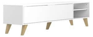Biely TV stolík 165x43 cm Prism - TemaHome