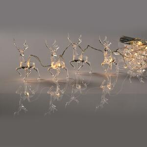 ACA DECOR LED Vianočná girlanda - Svietiace soby, teplá biela, 3xAA, 160 cm