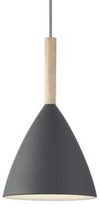 Nordlux PURE 20 | závesné svietidlo z kovu a dreva Farba: Čierna