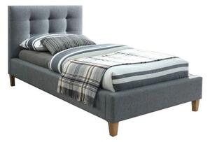 Čalúnená posteľ TEXAS 90 x 200 cm farba šedá / dub