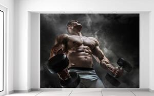 Gario Fototapeta Silný bodybuilder Veľkosť: 268 x 240 cm, Materiál: Latexová