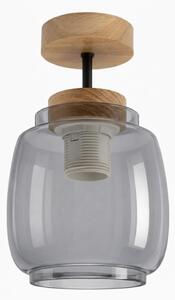 BRILAGI - LED Prisadený luster R GLASS 1xE27/60W/230V pr. 26 cm dub/dymovo sivá
