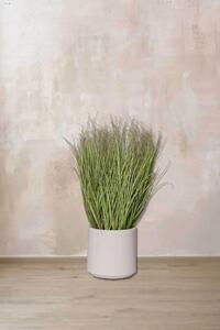 Eshop-kvetinace.sk Umelá tráva v krémovom kvetináči RELVA, plast, výška 60 cm, zelená