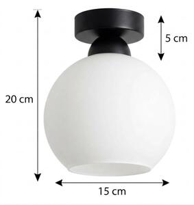 BRILAGI - LED Stropné svietidlo RETRO GLASS 1xE27/60W/230V pr. 15 cm čierna/biela