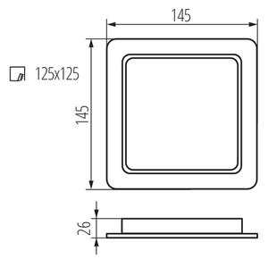 Kanlux 36536- LED Podhľadové svietidlo TAVO LED/12W/230V 3000/4000/6000K 14,5x14,5 cm IP44