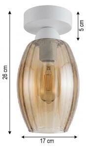 BRILAGI - LED Stropné svietidlo R GLASS 1xE27/60W/230V pr. 17cm biela/dymová béžová