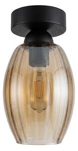 BRILAGI - LED Stropné svietidlo R GLASS 1xE27/60W/230V pr. 17cm čierna/dymovo-béžová