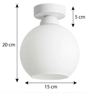 BRILAGI - LED stropné svietidlo RETRO GLASS 1xE27/60W/230V priemer 15 cm biele