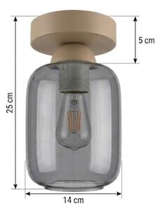 BRILAGI - LED Stropné svietidlo R GLASS 1xE27/60W/230V pr. 14 cm béžová/dymová sivá
