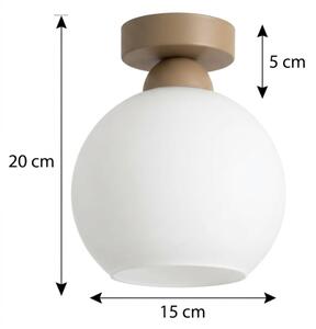 BRILAGI - LED Stropné svietidlo RETRO GLASS 1xE27/60W/230V pr. 15 cm béžová/biela