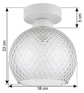 BRILAGI - LED stropné svietidlo R GLASS 1xE27/60W/230V priemer 18 cm biela/dymovošedá