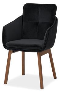 Elegantná jedálenská stolička VIVIENNE - čierna / orech