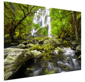 Gario Fototapeta Nádherný jarný vodopád Veľkosť: 200 x 150 cm, Materiál: Latexová