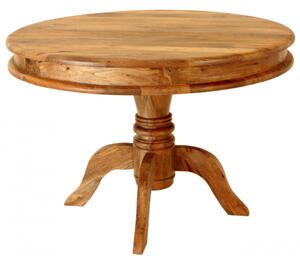 Okrúhli jedálenský stôl Devi 110x76x110 z indického mangového dreva