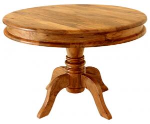 Okrúhli jedálenský stôl Devi 110x76x110 z indického mangového dreva