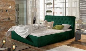 Drevko Čalúnená posteľ Milano - Kronos 19 - 140 x 200 cm, Zelená