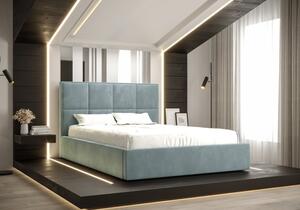Štýlová jednolôžková posteľ IMRA - 90x200, svetlo modrá