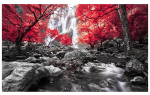 Gario Fototapeta Tajomný vodopád Veľkosť: 268 x 100 cm, Materiál: Latexová