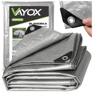 Vayox ochranná plachta 4x6 m, strieborná, 120 g/m² | tkaninová plachta, vodeodolná, s okami | odolná proti trhlinám, UV stabilizovaná, ochranná plachta na drevo, auto, záhradu