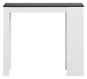 Biely barový stôl s čiernou doskou 115x50 cm Aravis - TemaHome