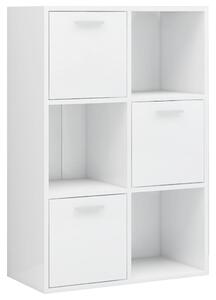 Úložná skrinka, lesklá biela 60x29,5x90 cm, kompozitné drevo