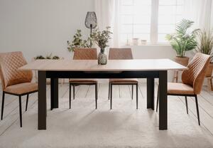 Jedálenský stôl BAUCIS 90A dub artisan/čierna, šírka 160 cm