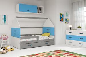 BMS Detská posteľ s úložným priestorom DOMI 160x80 grafit Doplňujúca farba postele: Grafit