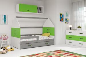 BMS Detská posteľ s úložným priestorom DOMI 160x80 grafit Doplňujúca farba postele: Grafit