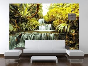 Gario Fototapeta Vodopád v prírode Veľkosť: 200 x 135 cm, Materiál: Latexová