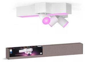 Philips-LED RGBW Stmievateľné bodové svietidlo Hue CENTRIS 3xGU10/4,2W + LED/11W